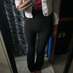 lululemon black flare high waisted leggings